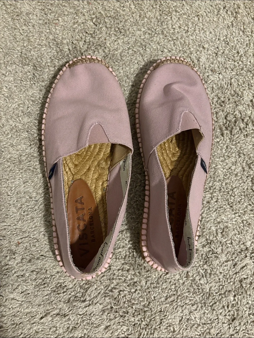 Lavender Canvas Espadrille Slip-On Shoes